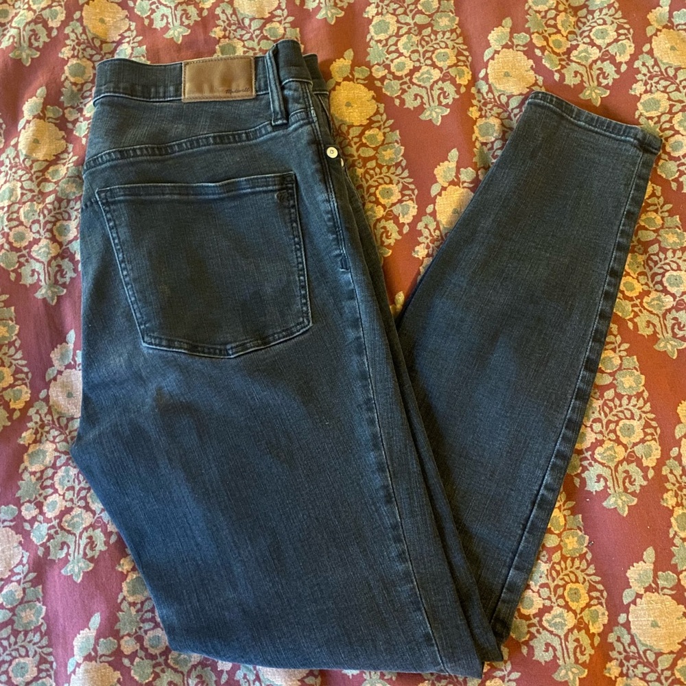 Madewell 9 inch high rise skinny in Berkley Black